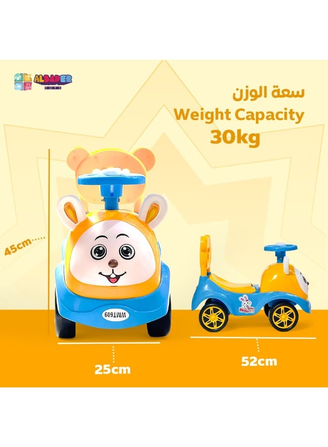 AL BADER Ride on Car for Kids, Ride on Kids Car with Music & Lights, Kids Ride On Push Car, Push Car for Toddlers With Under Seat Storage, Kids Toy Car Suitable for Children, Blue - Image 4